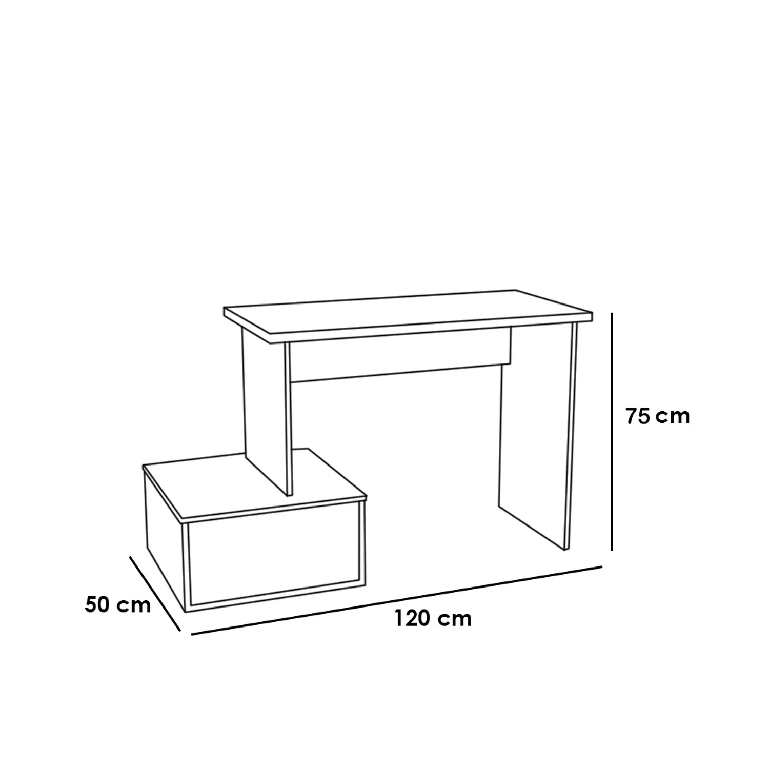 Desk 120x50x75 cm - artco.desk35 1