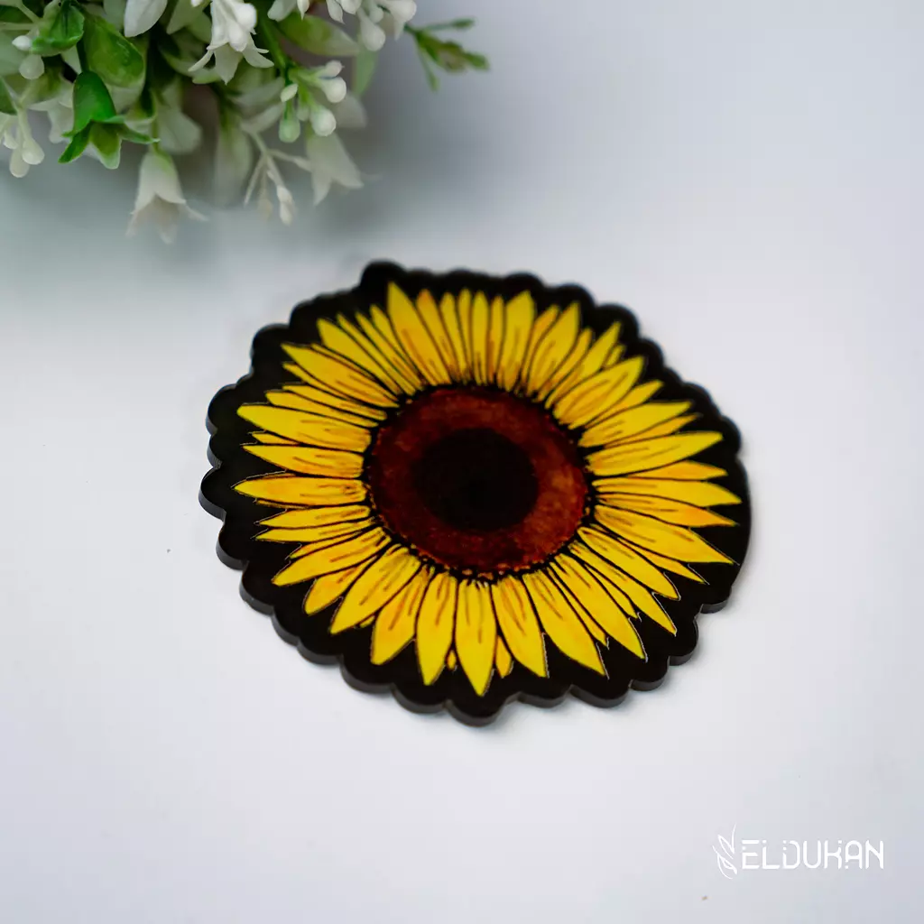 Sunflowers acrylic coaster