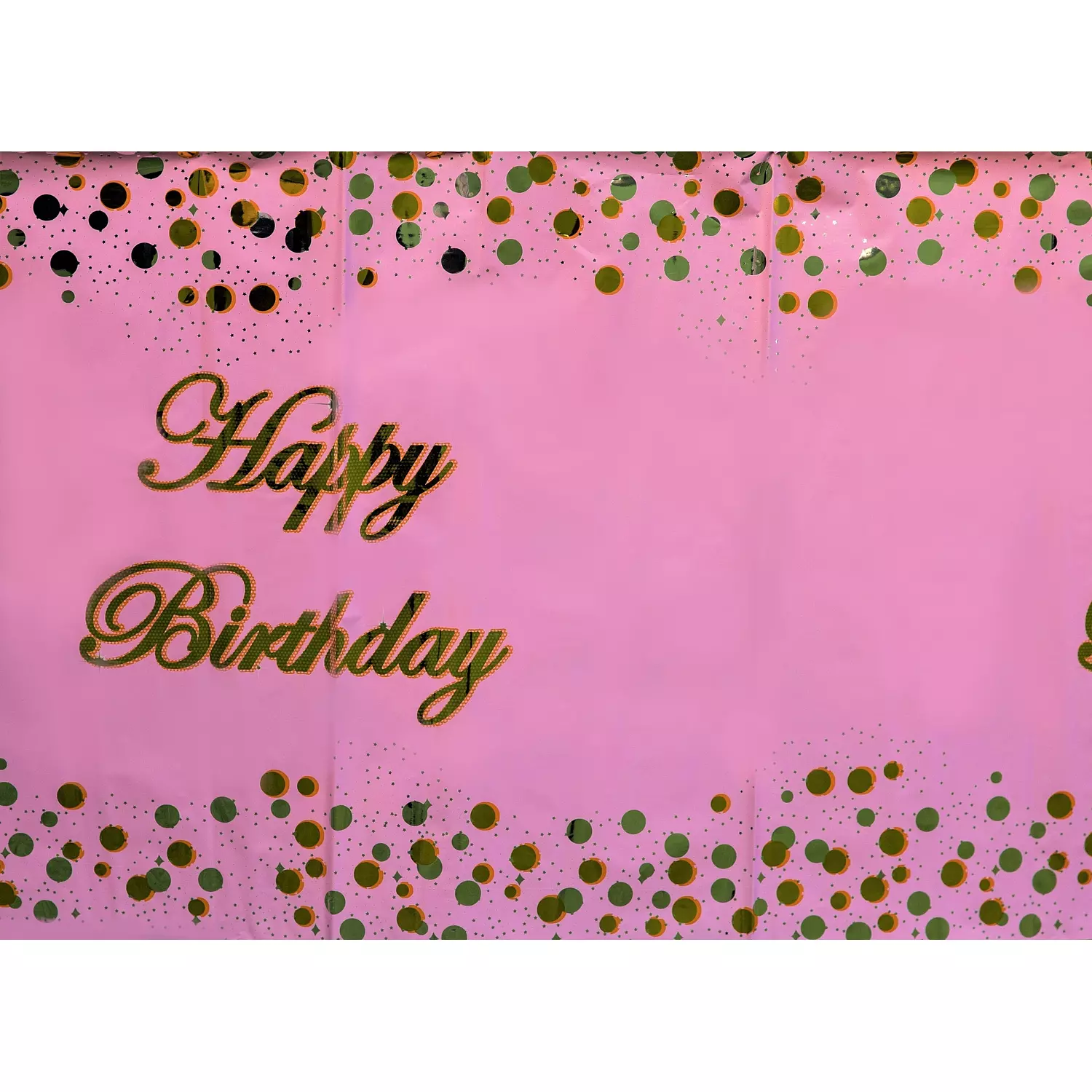 Pink Happy Birthday Tablecloth 0