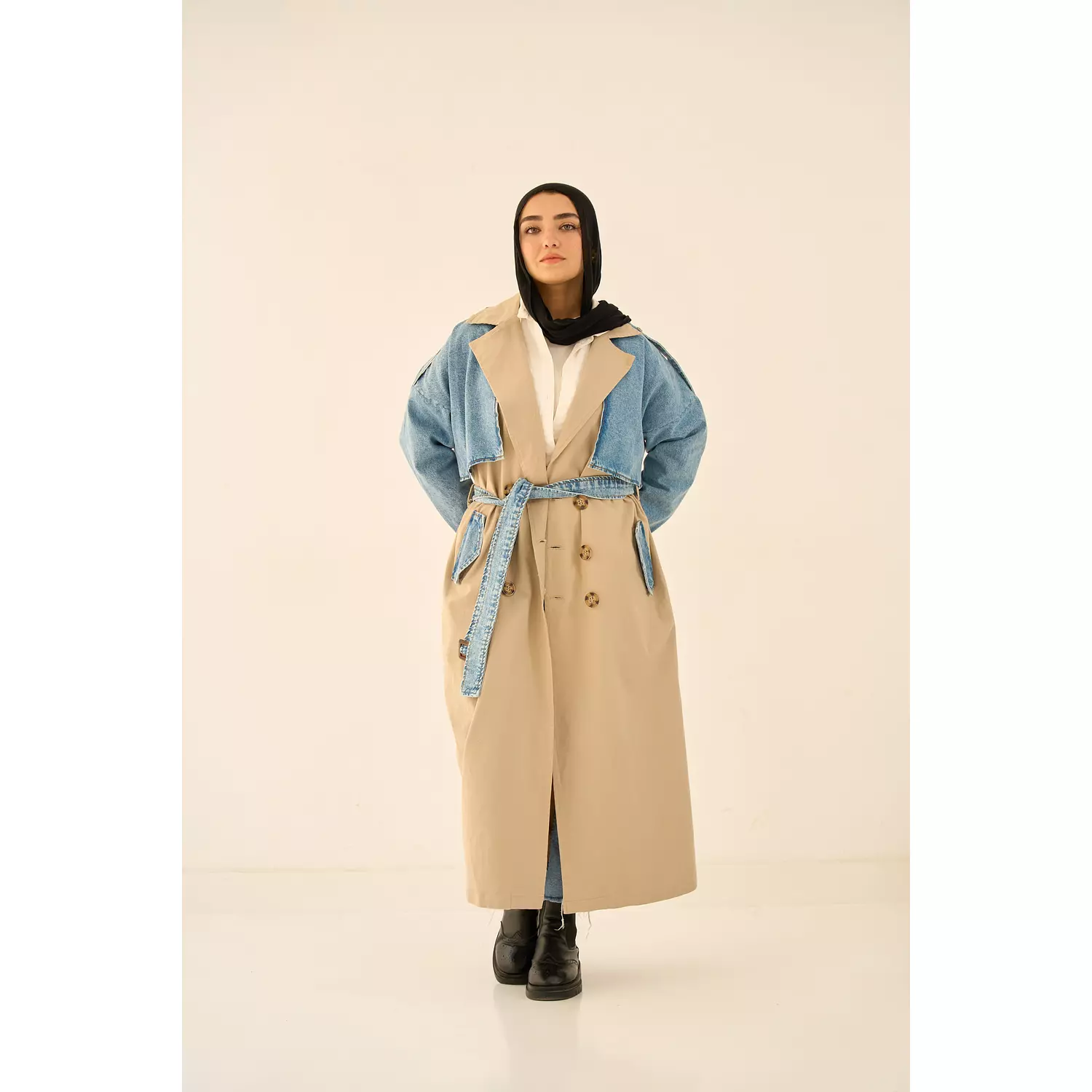 Deni-Trench Coat in beige 1