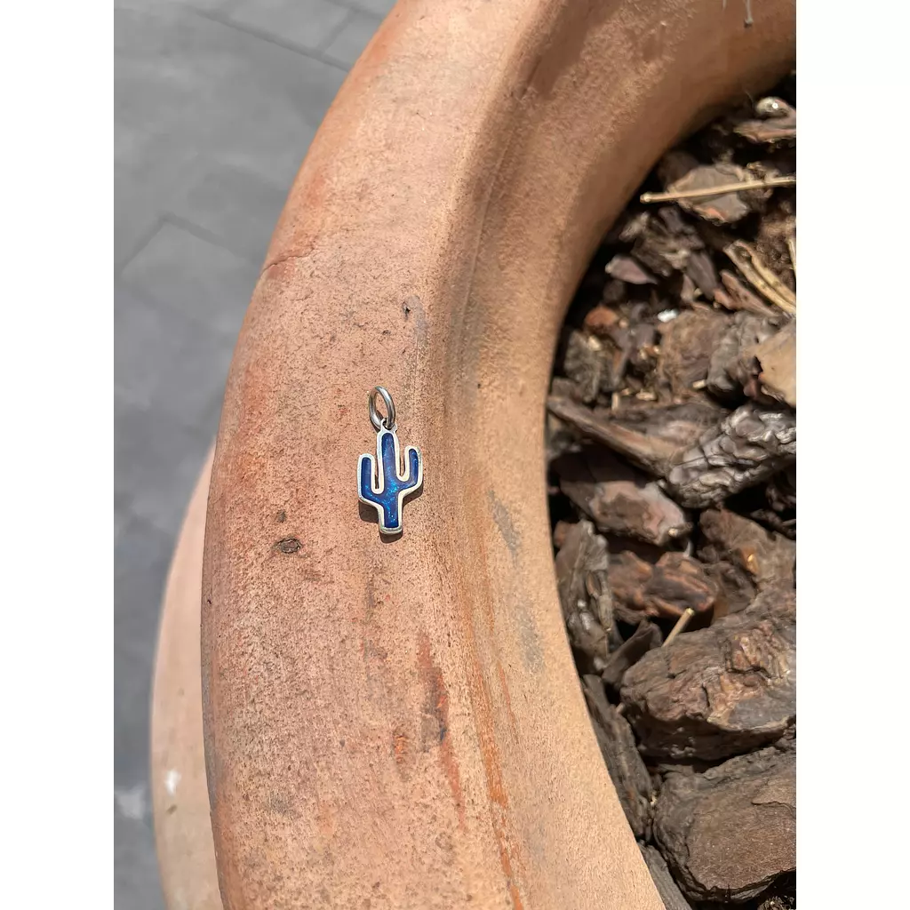 Blue Cactus Pendant