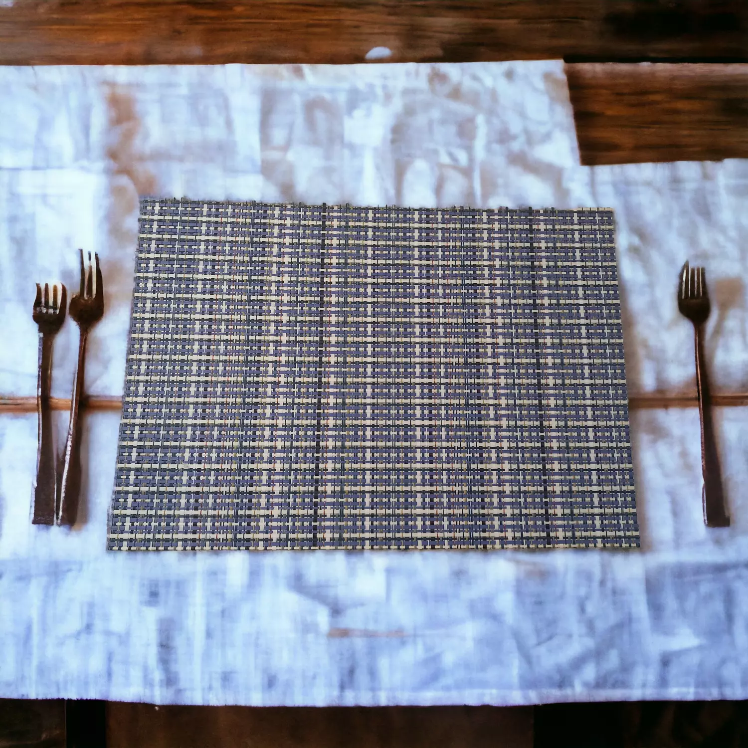 Weaved Natural Straw Place Mat hover image