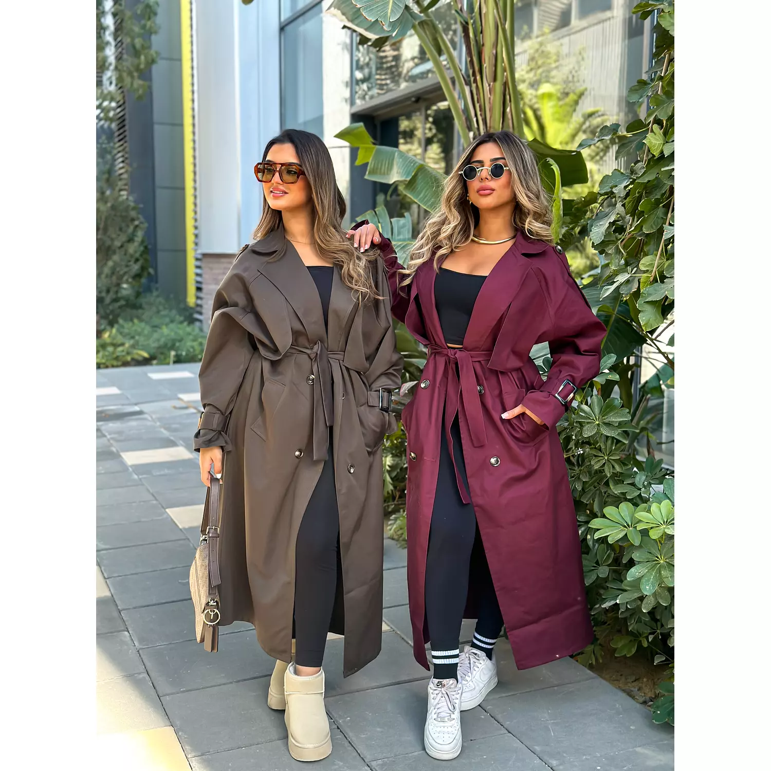 Trench coat burgundy hover image