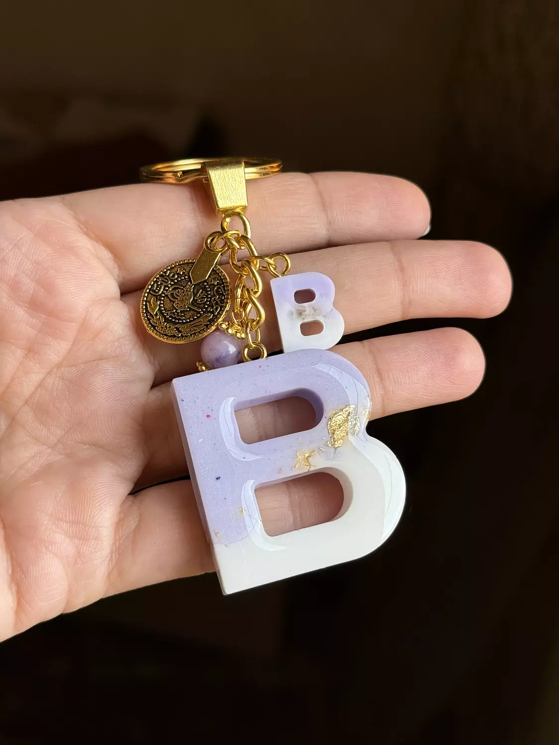 Resin Letters Keychain ( Cotton Candy ) "By Order" 2