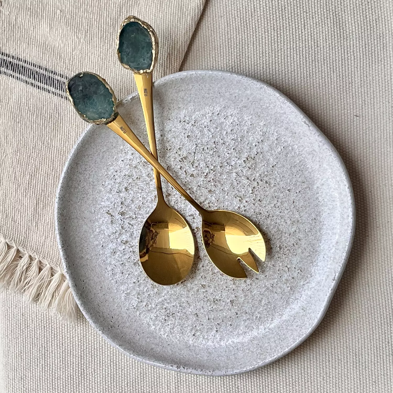 Gold Salad Serving set 0