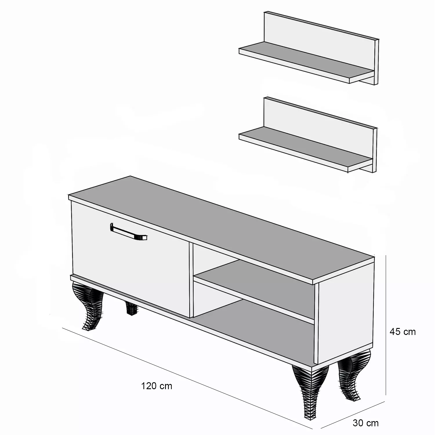 LCD Table 120x30x45 cm - Artco.lcd088 12