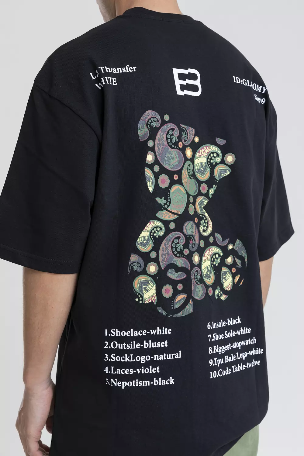 OVERSIZED COTTON T-SHIRT WITH PRINT BACK & FRONT-2nd-img