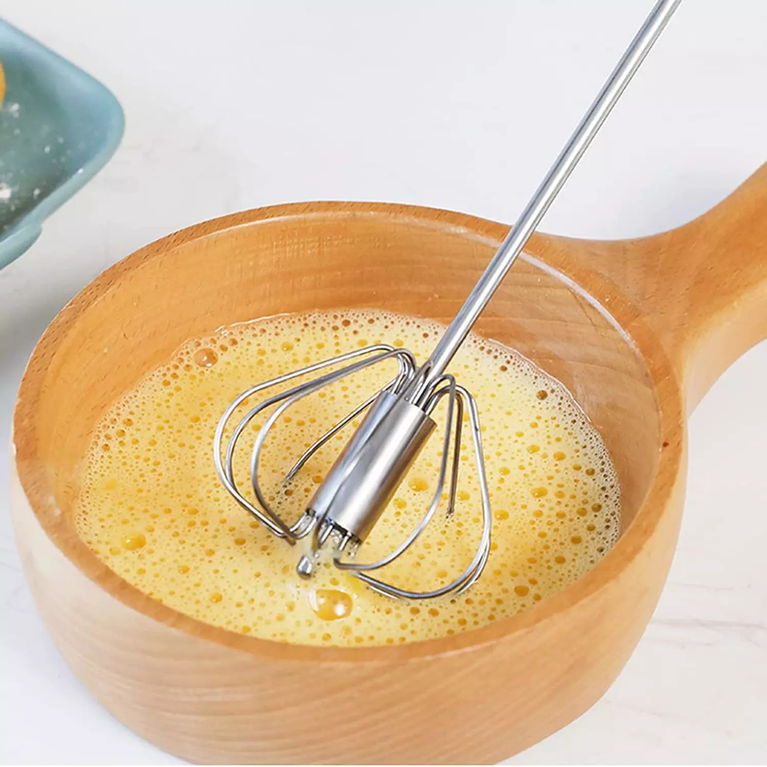 Stainless Steel Egg Whisk Press  5