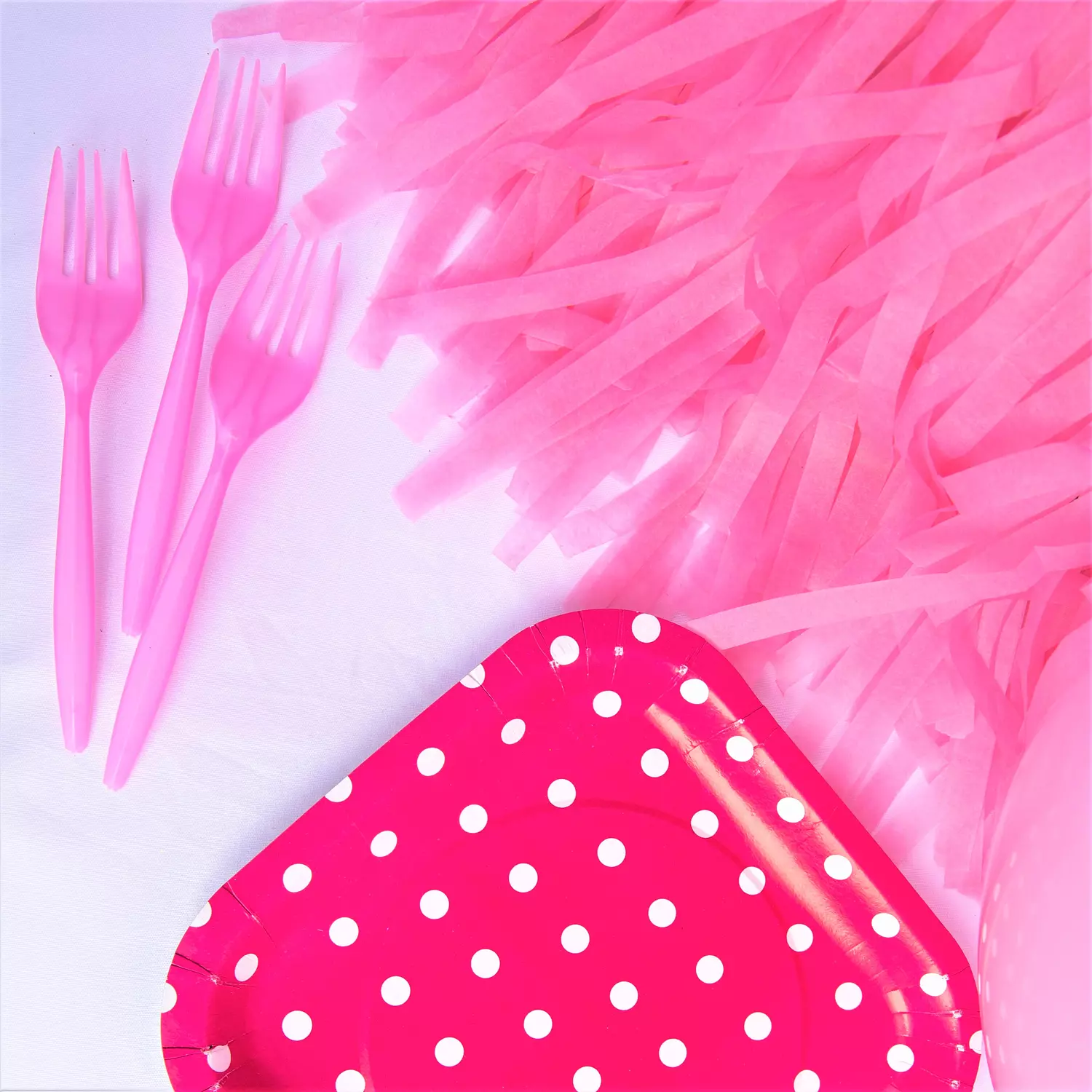 Pink Plastic Forks 2