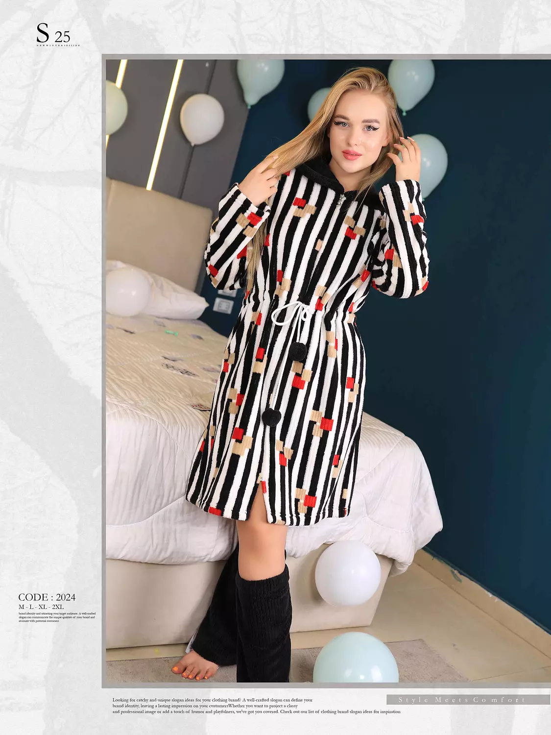 Black striped dress hover image