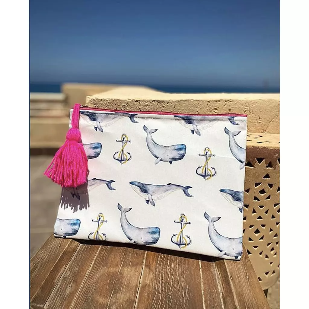 The Whale Canvas Fabric Pouch (by order)