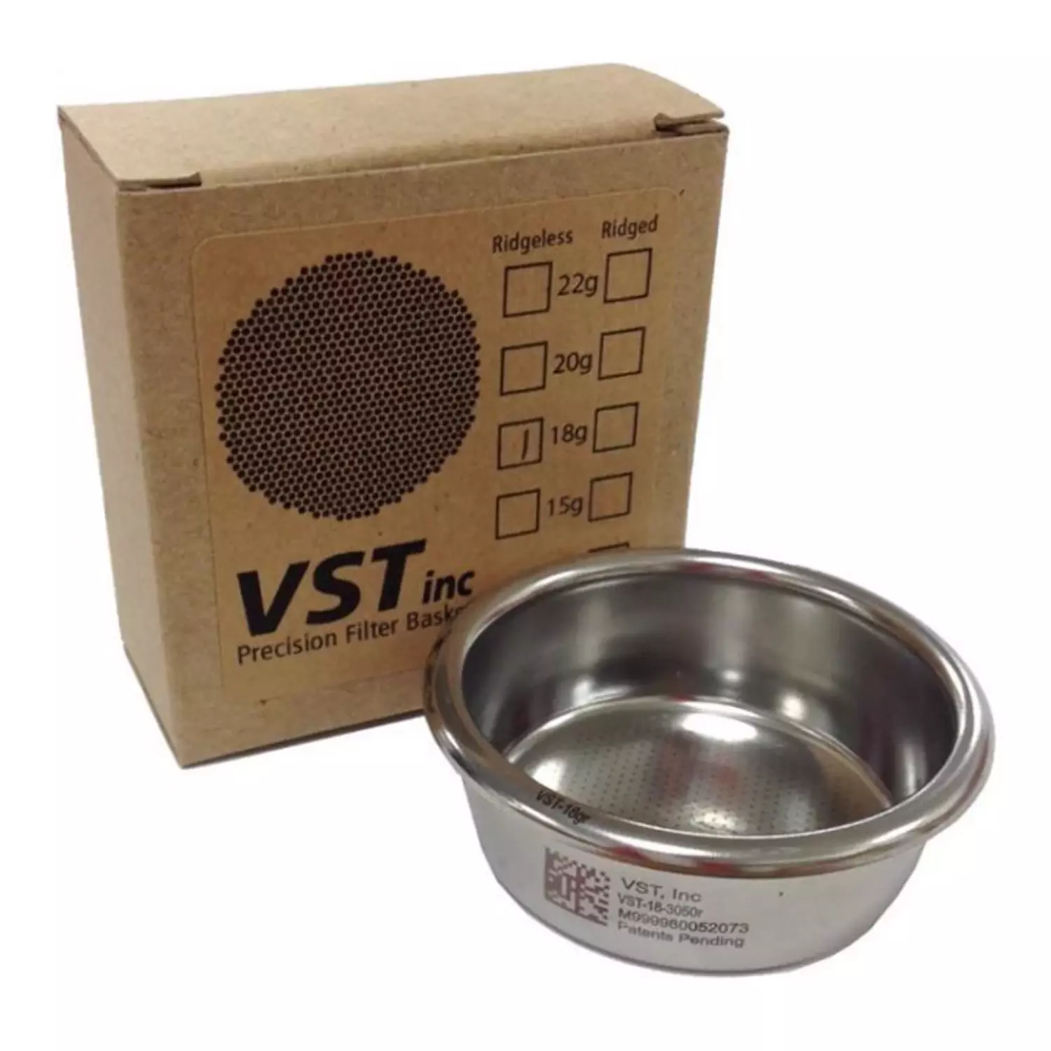 VST Precision Portafilter Basket - 58mm ridgeless ( 18 grm)  hover image