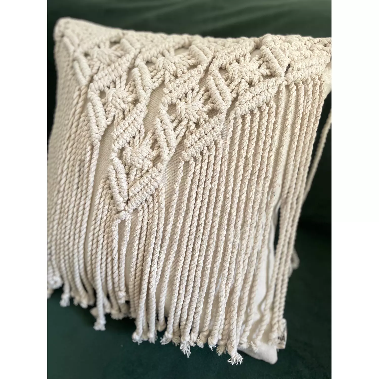 Nest Cotton Macrame Cushion    1