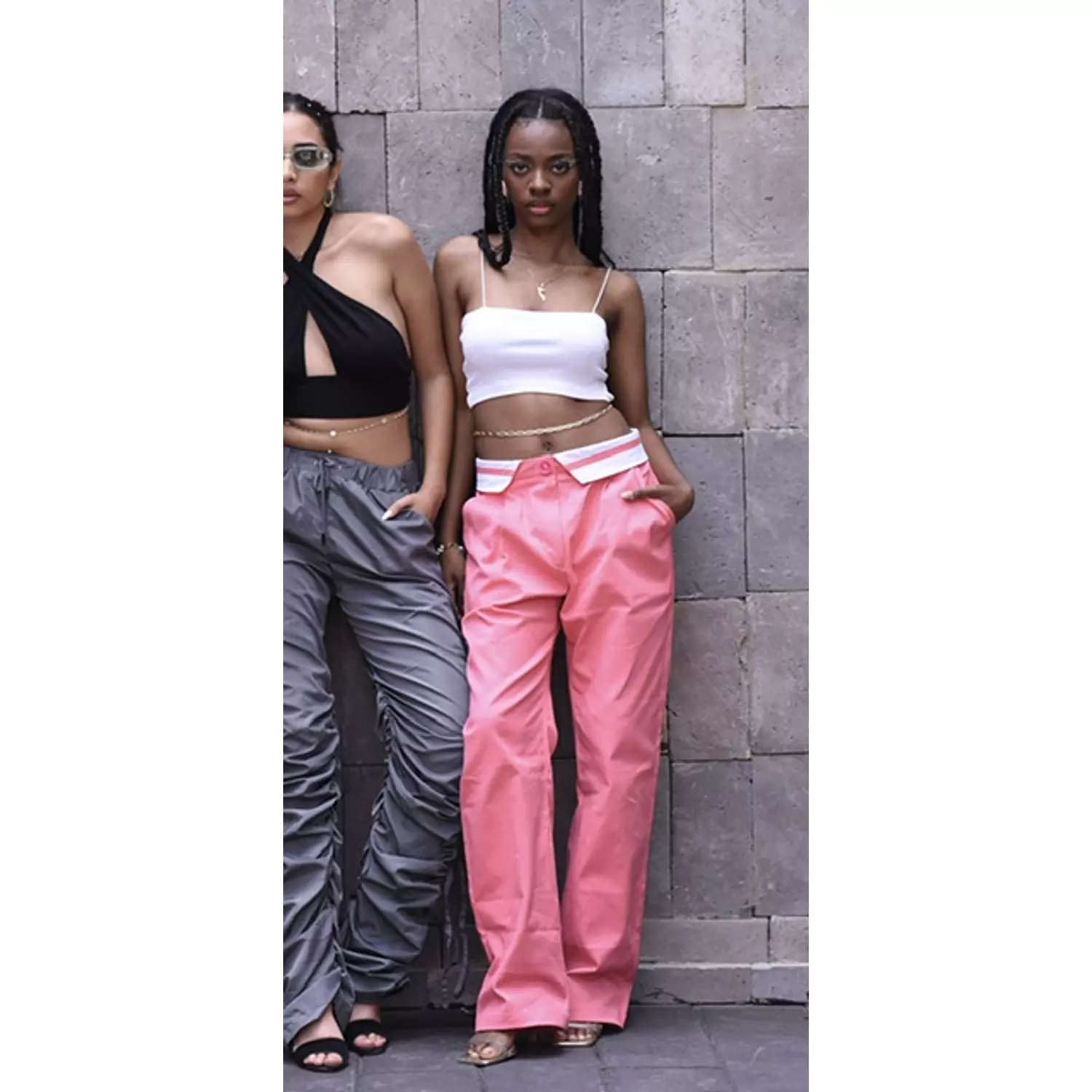 Pink flipped pants hover image