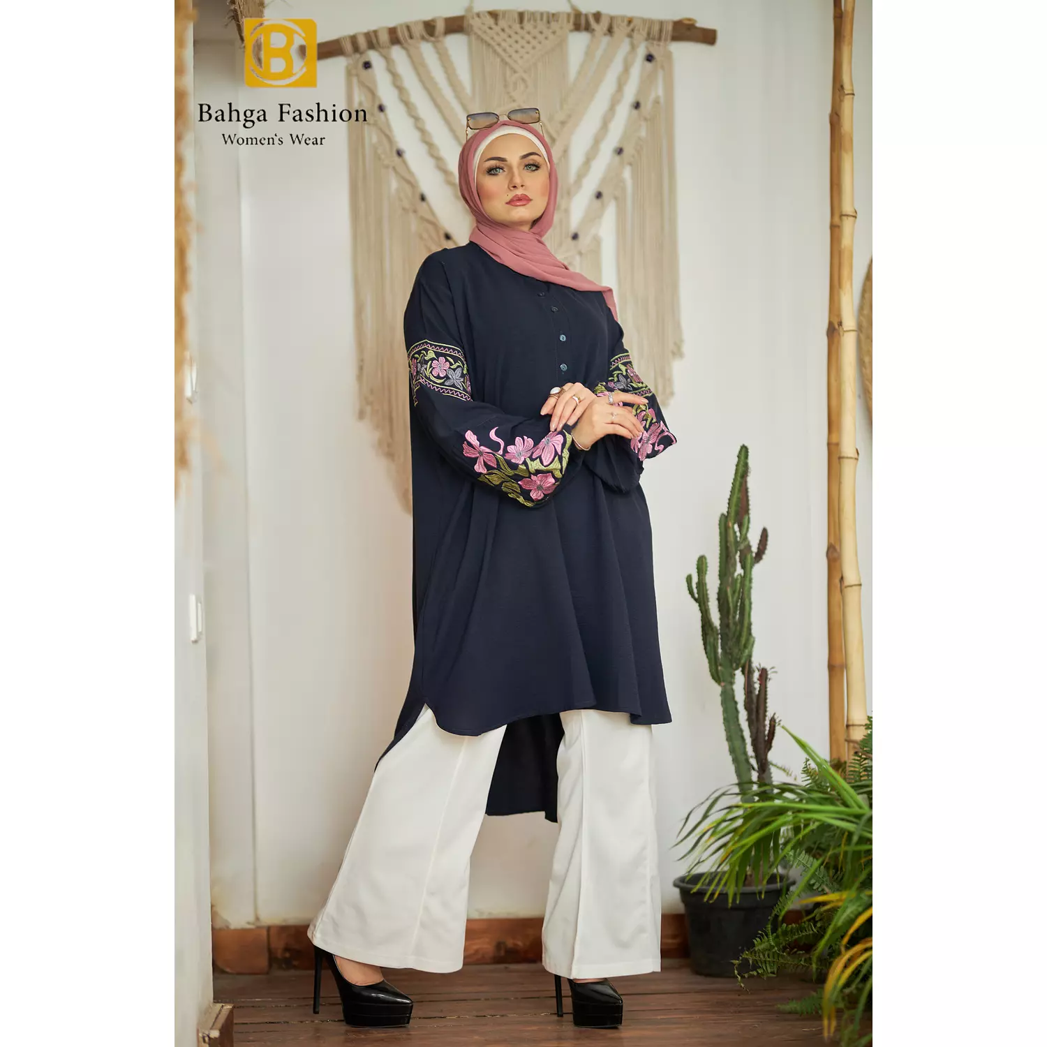 CEY Blouse with embroidered sleeves .. code 8088 hover image