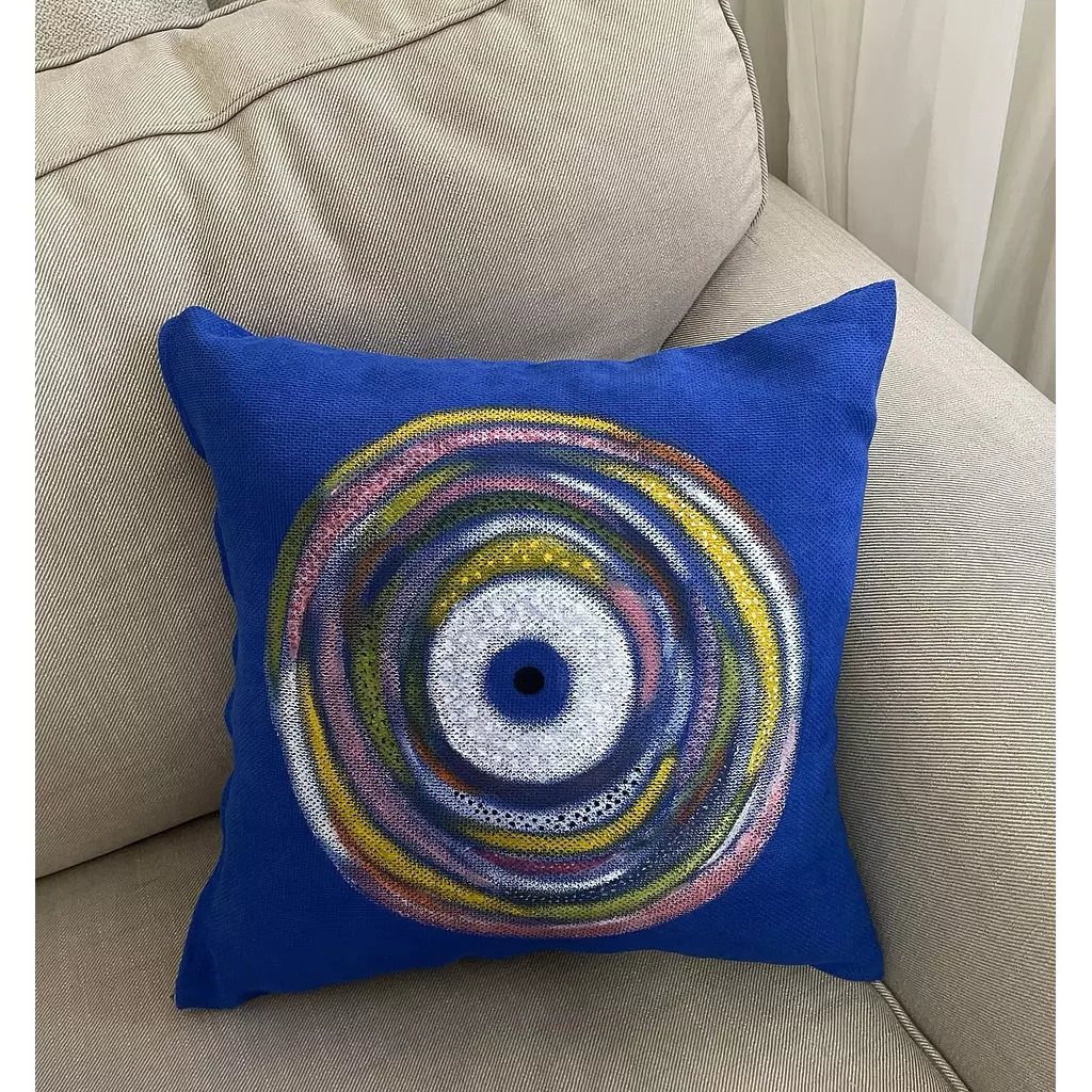 Evil eye hand-painted throw pillow 40cm*40cm