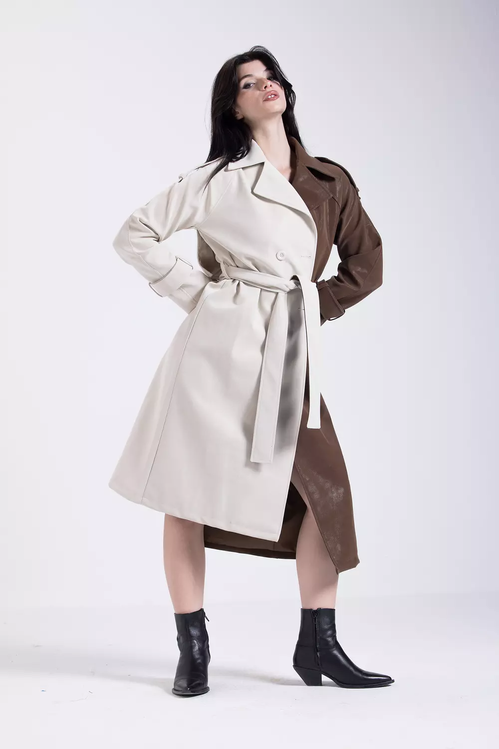 Coco Vanilla Leather Coat 3