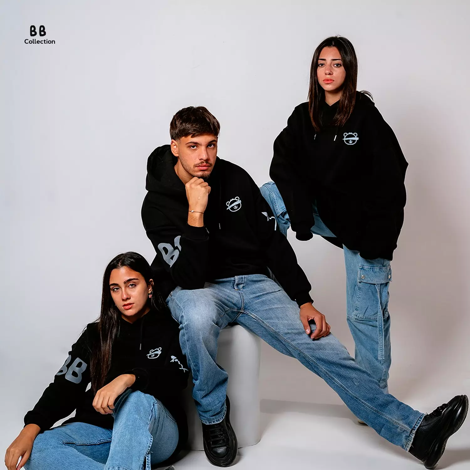 Black unisex hoodie  hover image