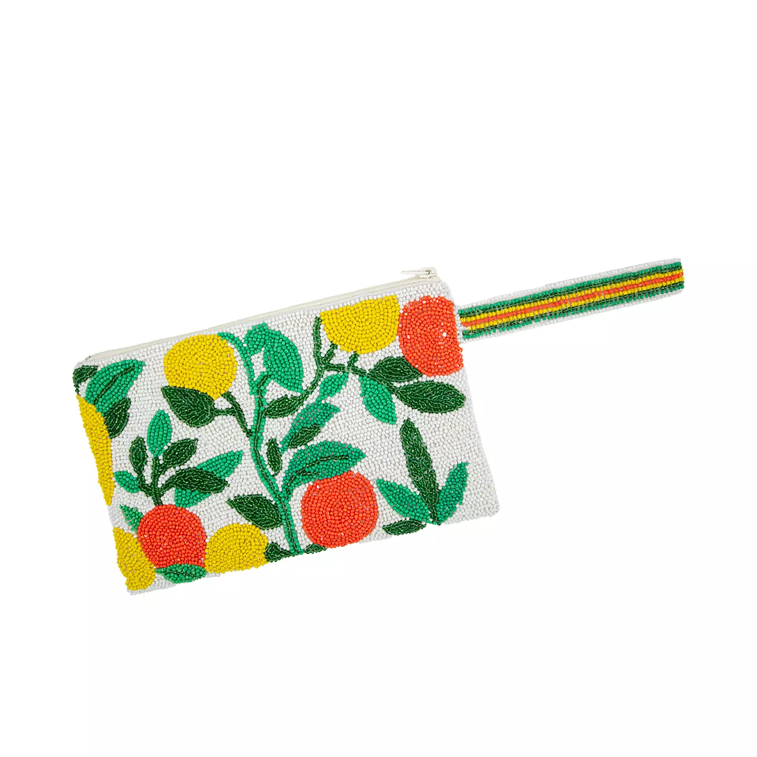 “Tropical Blossoms” Handmade Beaded Clutch 1