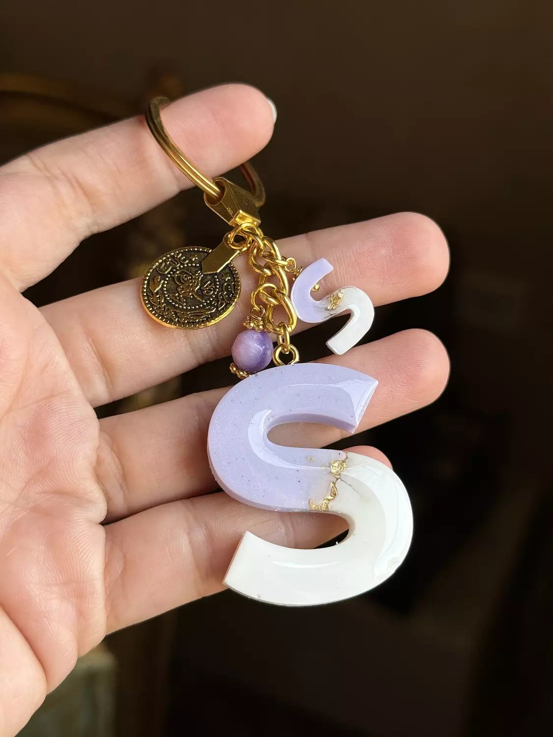 Resin Letters Keychain ( Cotton Candy ) "By Order" 5