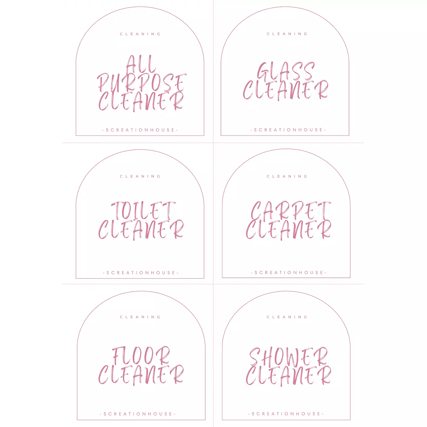 Pink cleaning stickers hover image