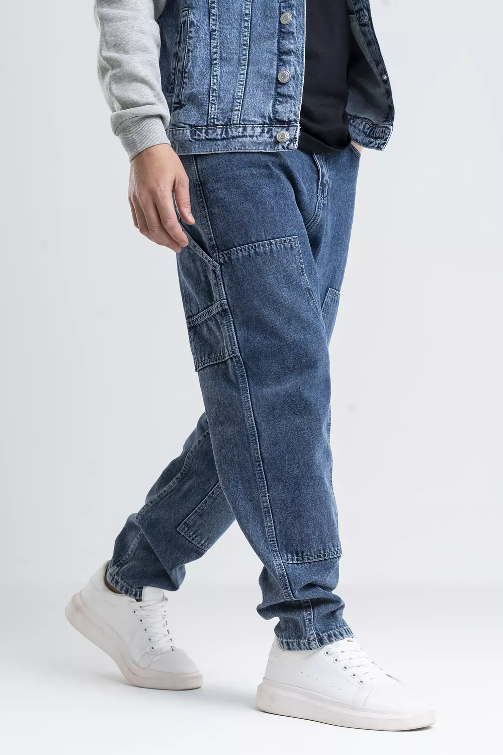 Blue Denim Jeans Wide Leg 3