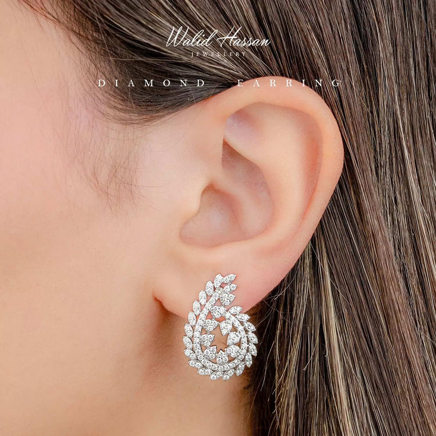 diamond earring hover image