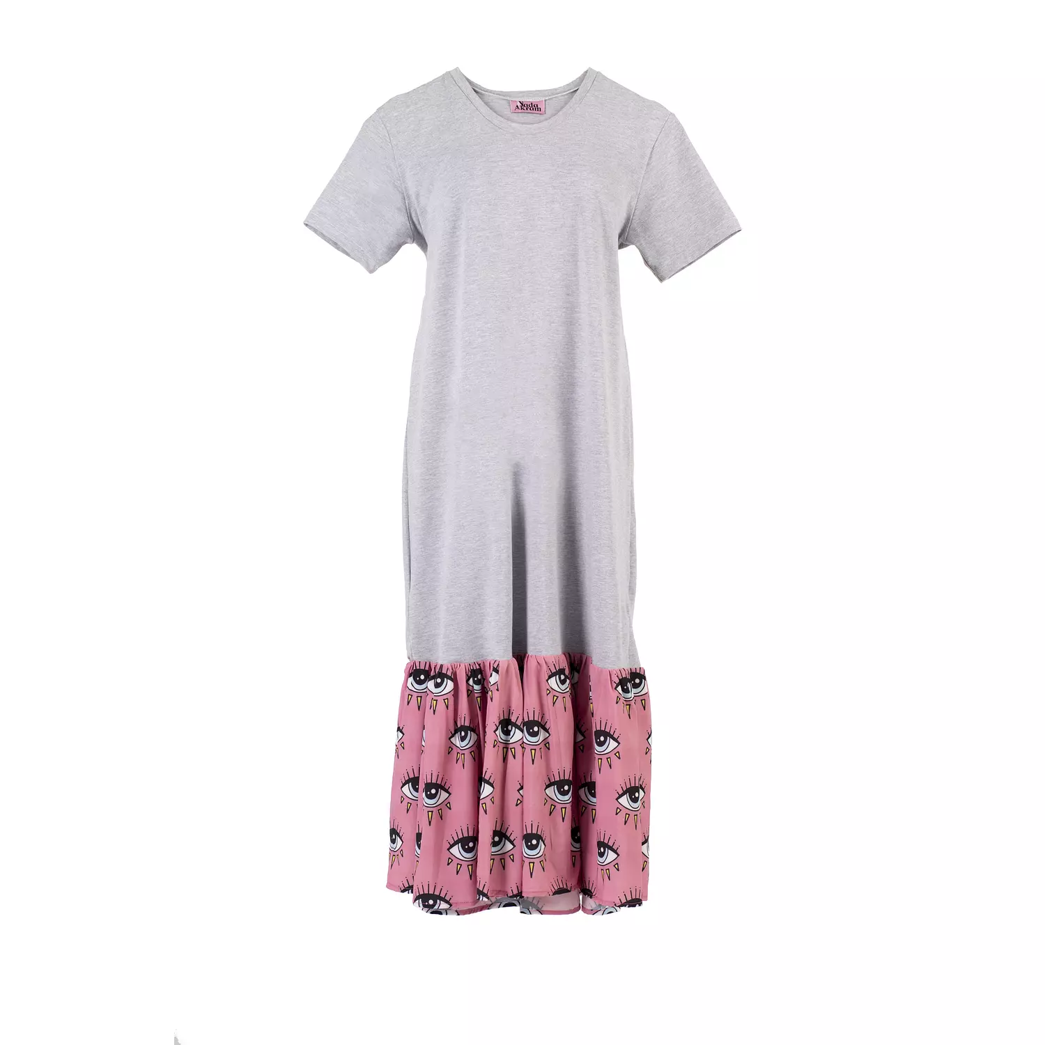 Cotton Dress with Pink Eye Print hover image