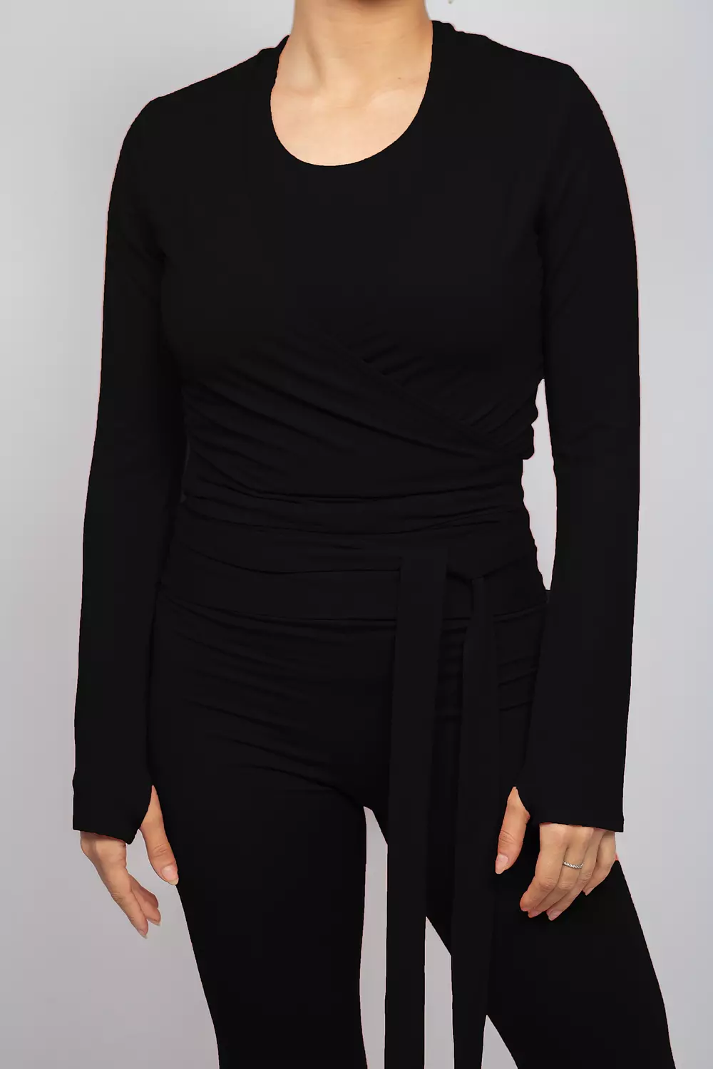 Charcoal Wrap Top hover image