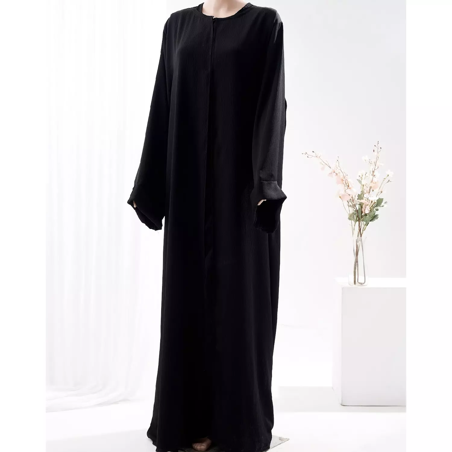 Silk opened Abaya 0