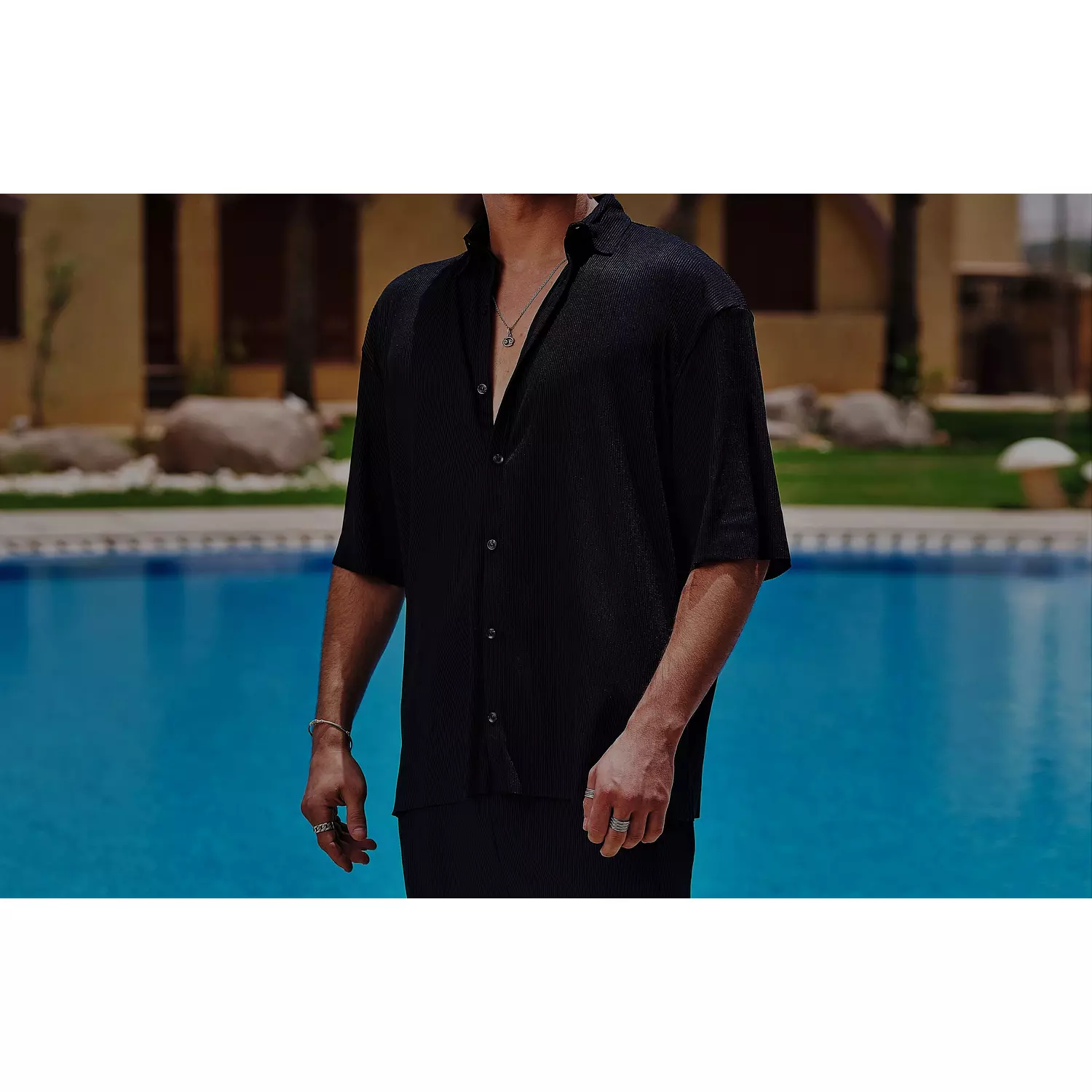 Black Pleated Shirt 3