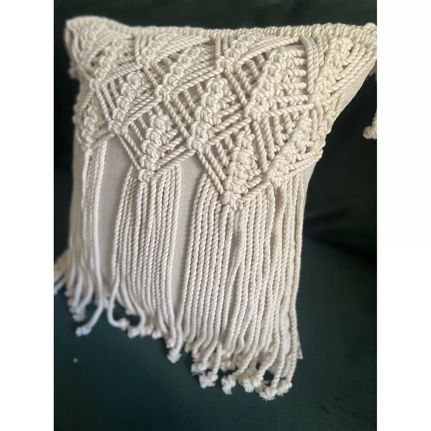 Spike Cotton Macrame Cushion      2