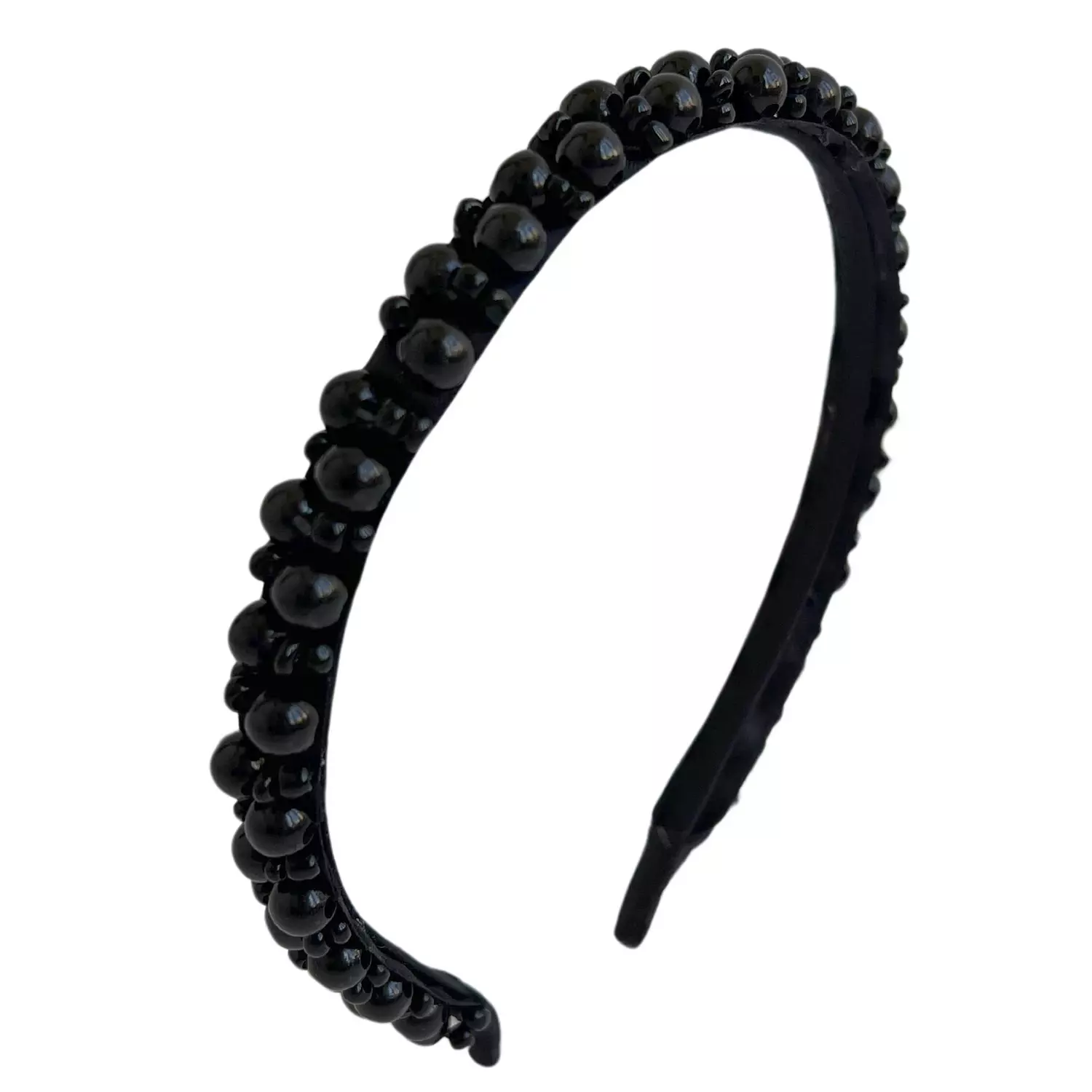 The Beaded Headpiece in Black hover image