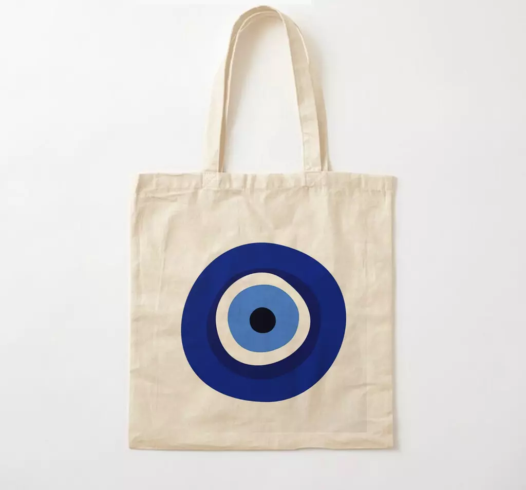 Tote bag print evil eye