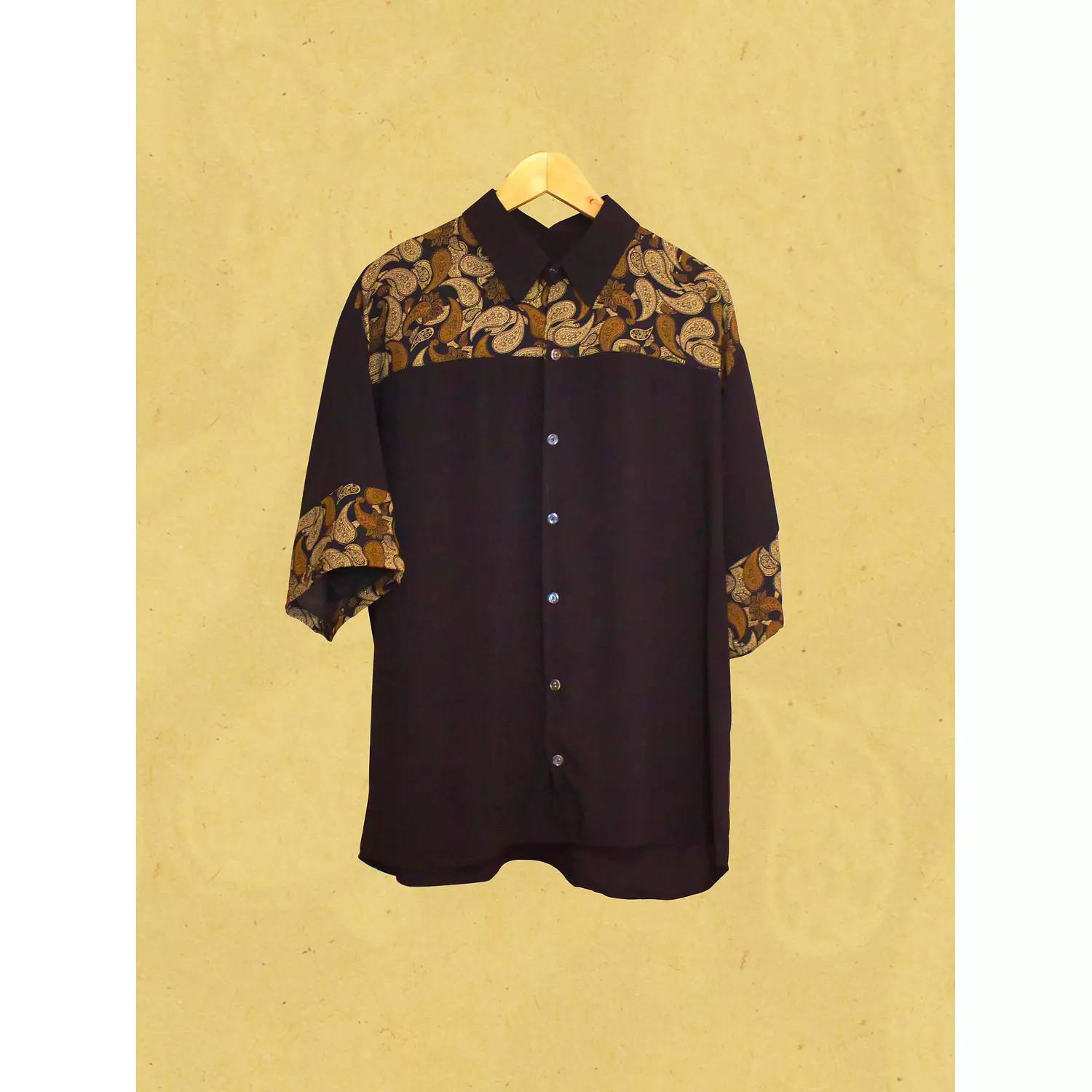 Black and Brown Viscose Shirt hover image