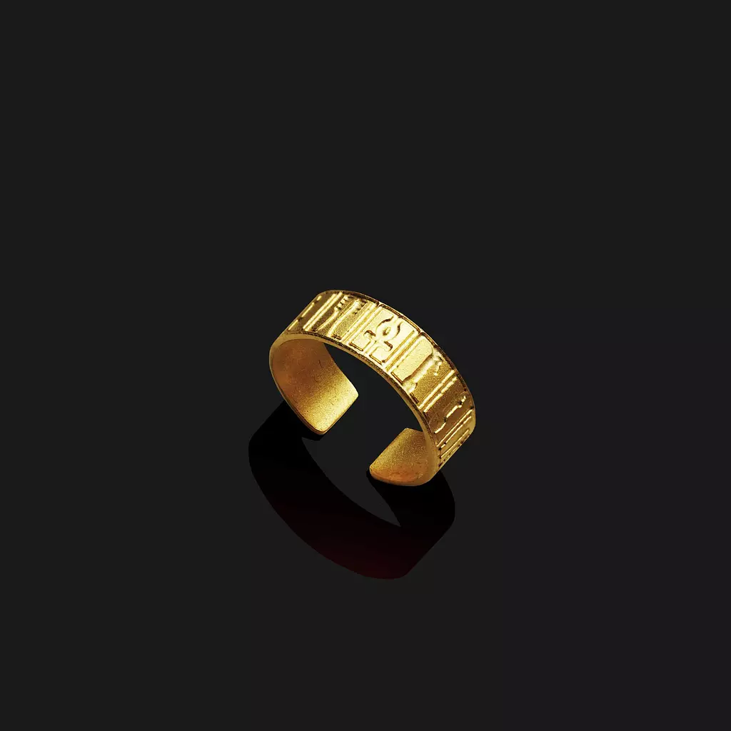 Ankh hieroglyphics ring