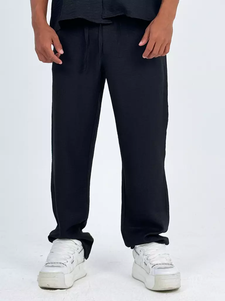 Black linen pants 