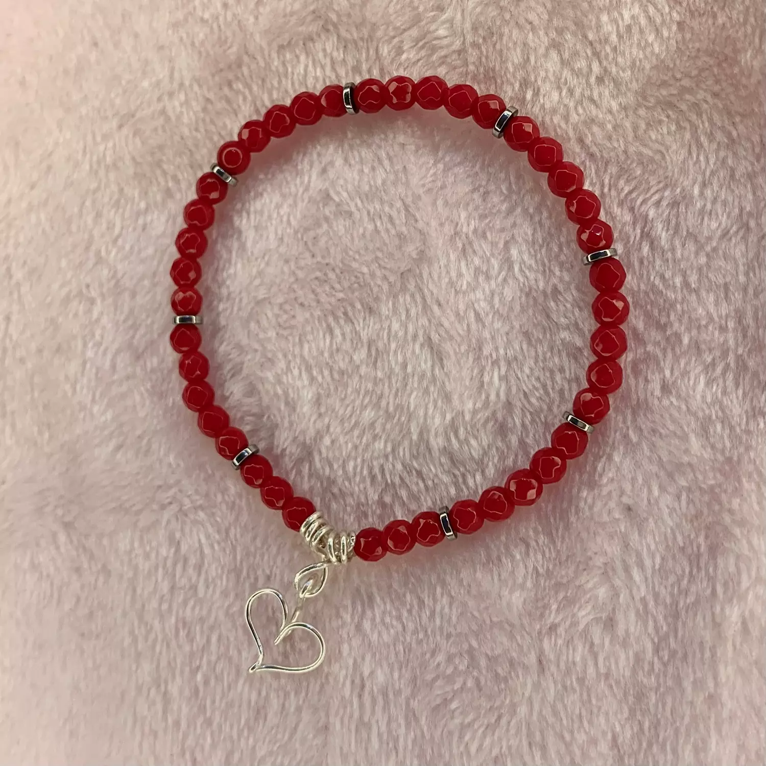 Red Heart Bracelet (S-L) hover image