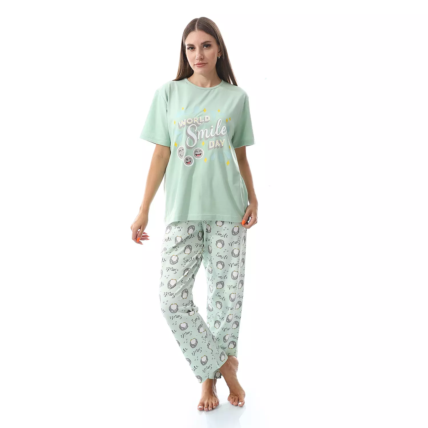 Women Smile Pj - 2475 - Green 1