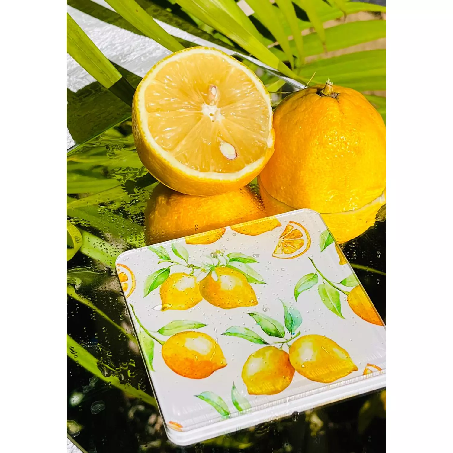 The Lemon Pattern Coaster Set  4