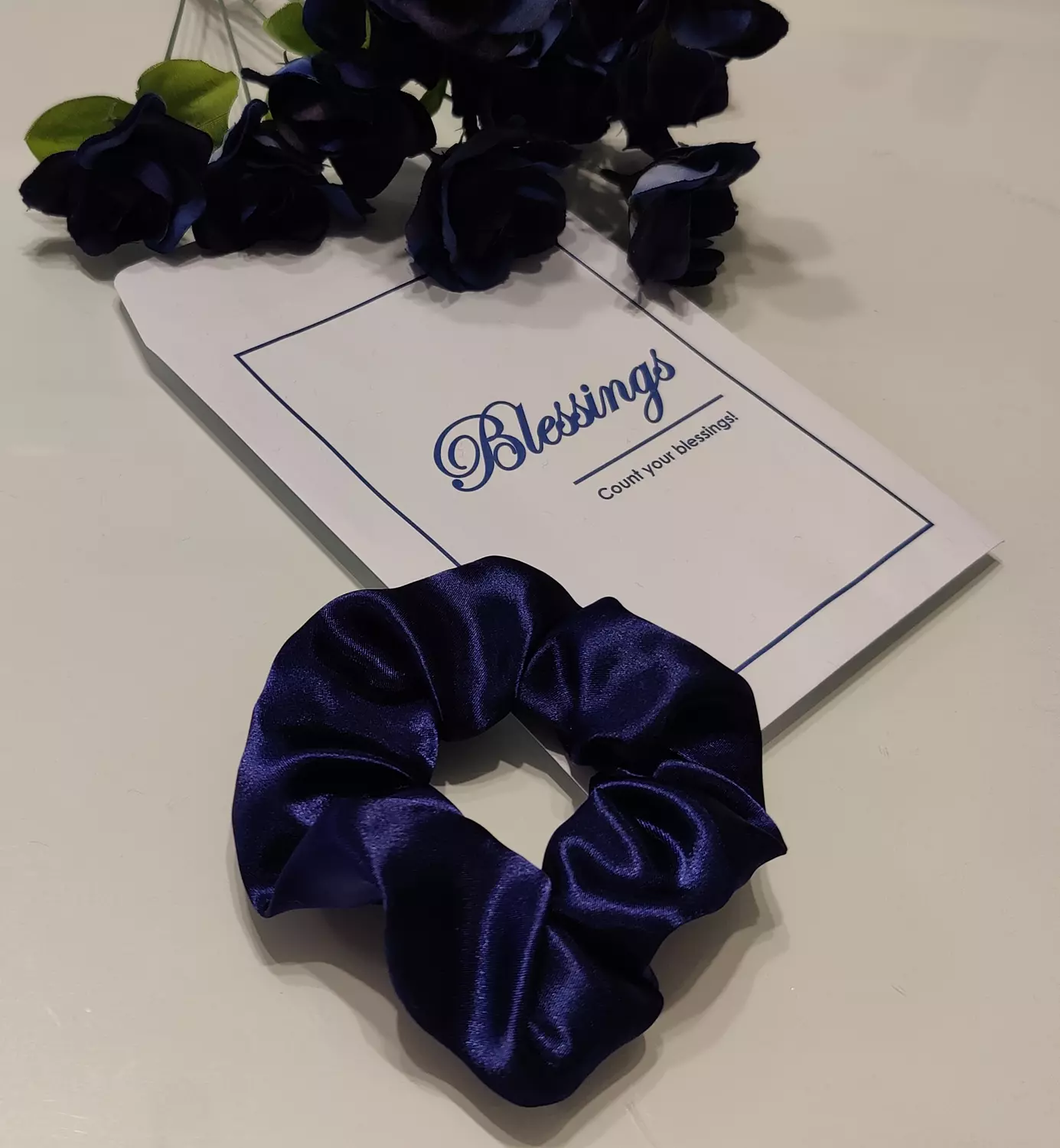 Scrunchie-B-1-Navy hover image