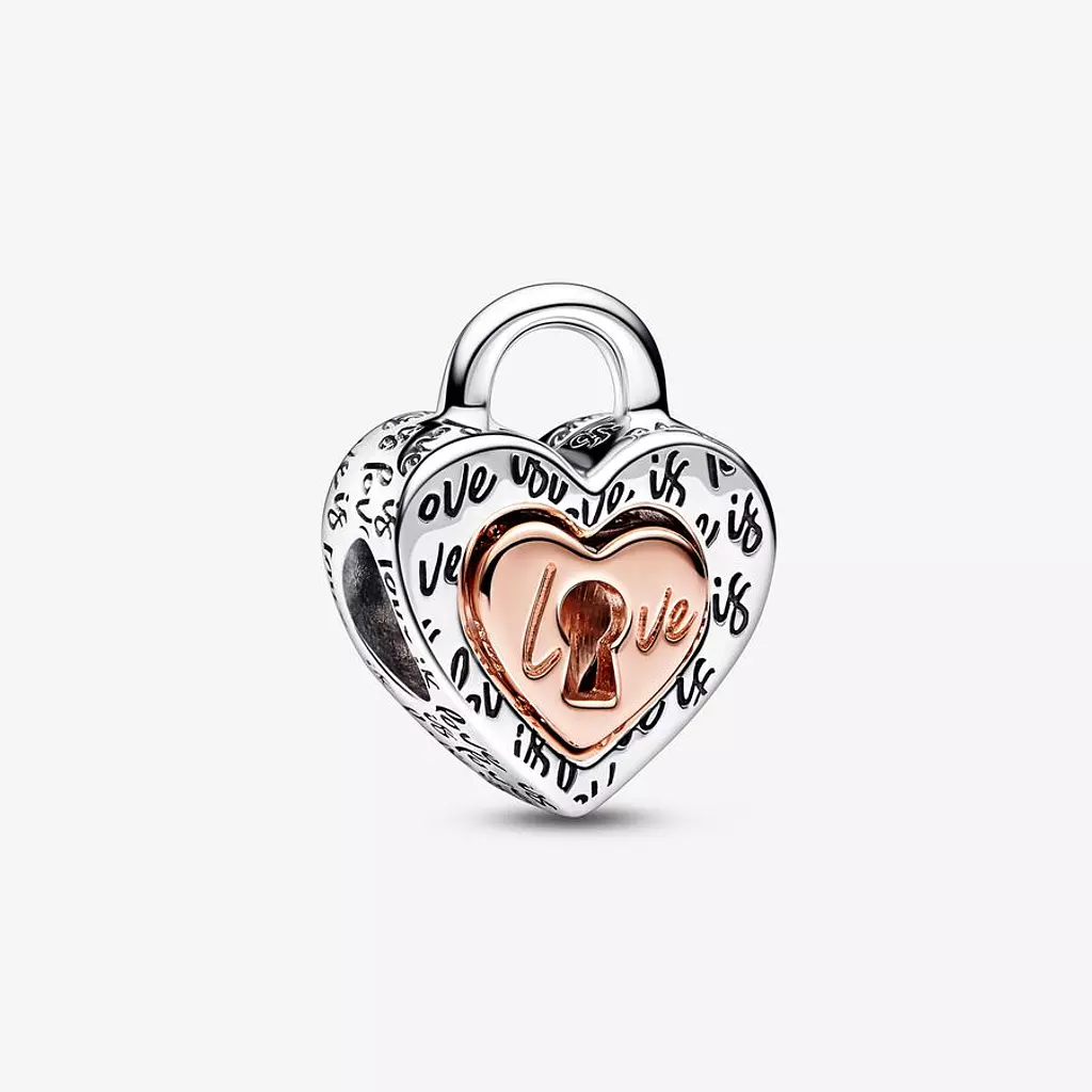 Sterling silver and 14k rose gold-plated unique metal blend-Charm-2023 A