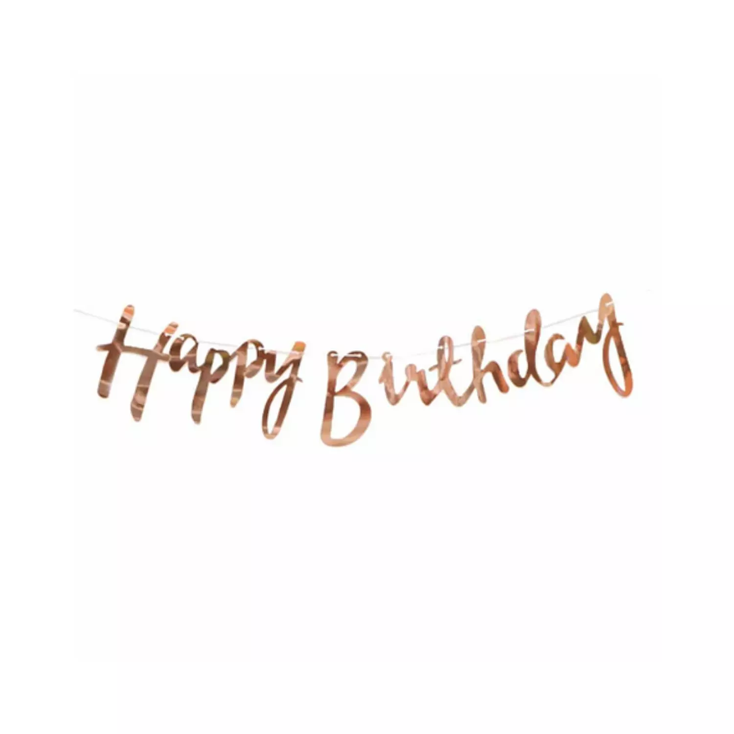 Rose Gold Happy Birthday Script Garland hover image