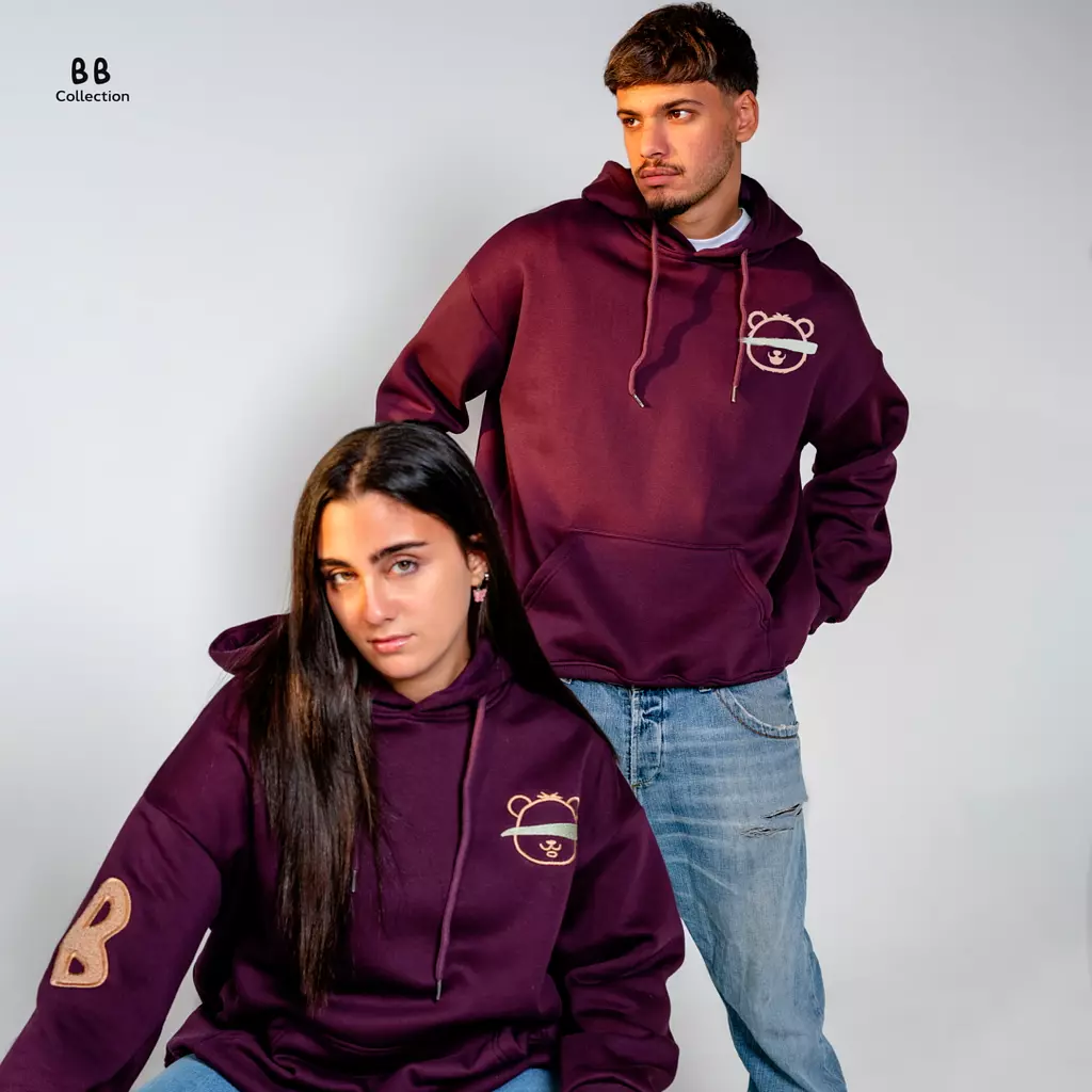 Maroon unisex hoodie 