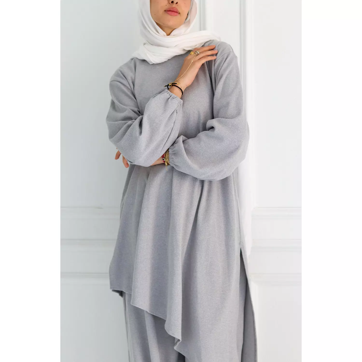 Light Grey Set Tunic & Pants 9