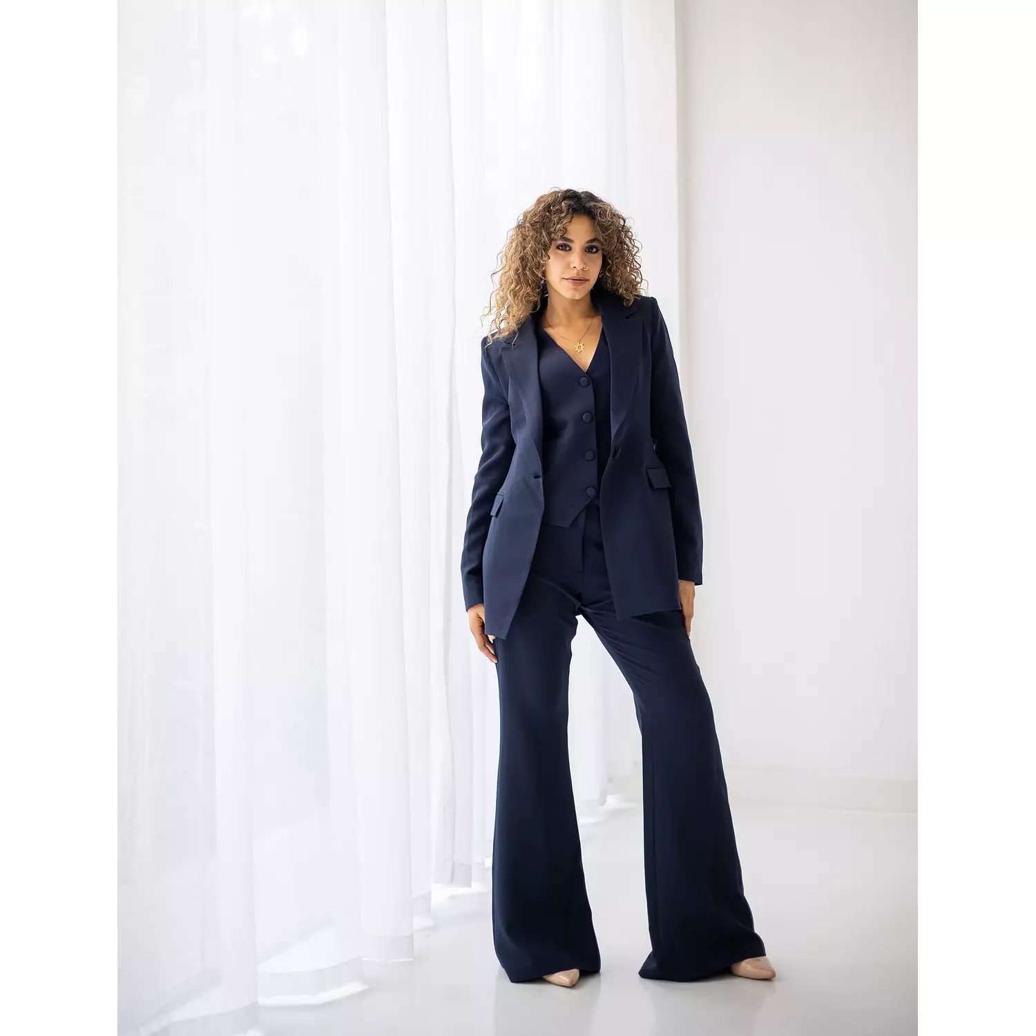 Navy blue flare pants  2