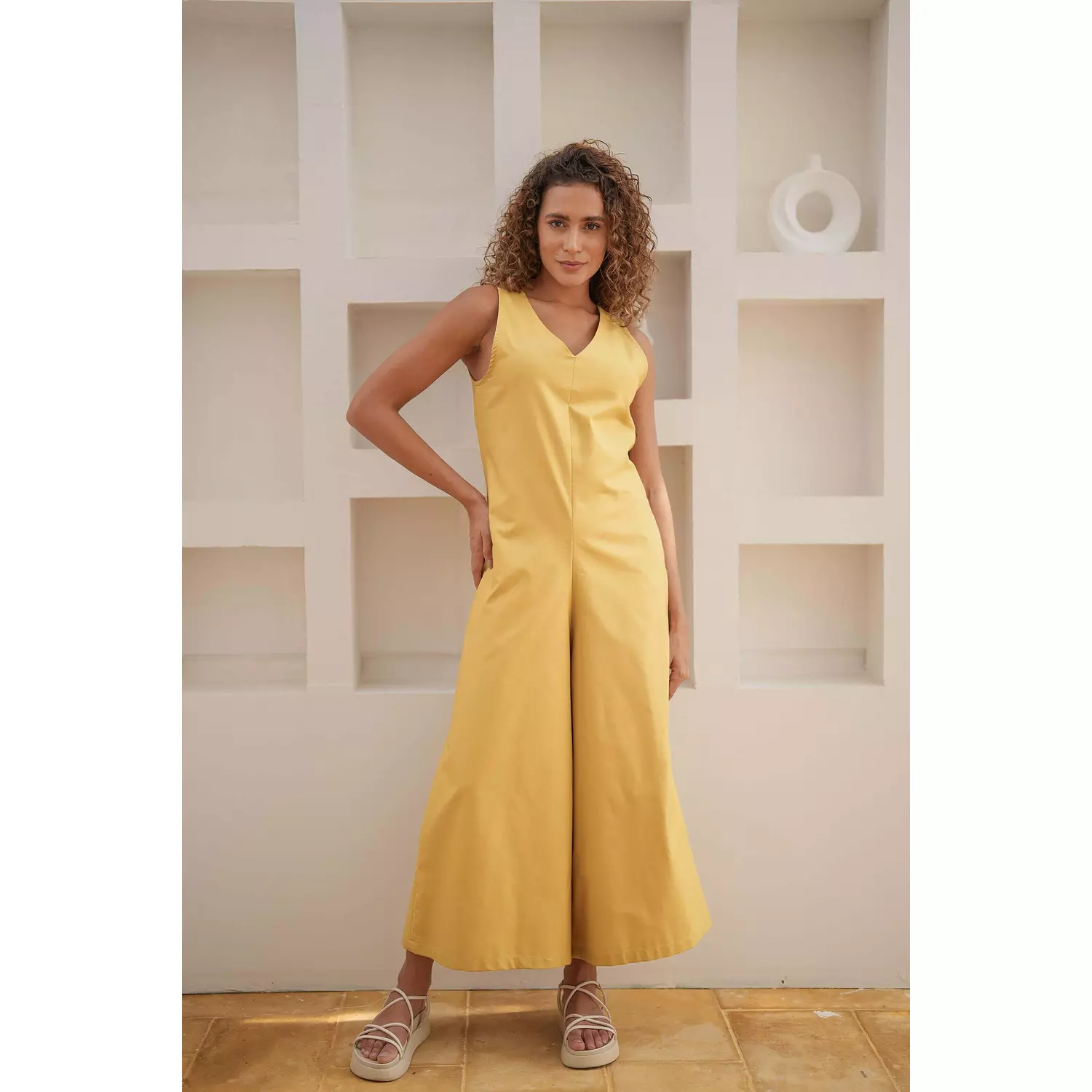 Never Better Jumpsuit Mustard 1