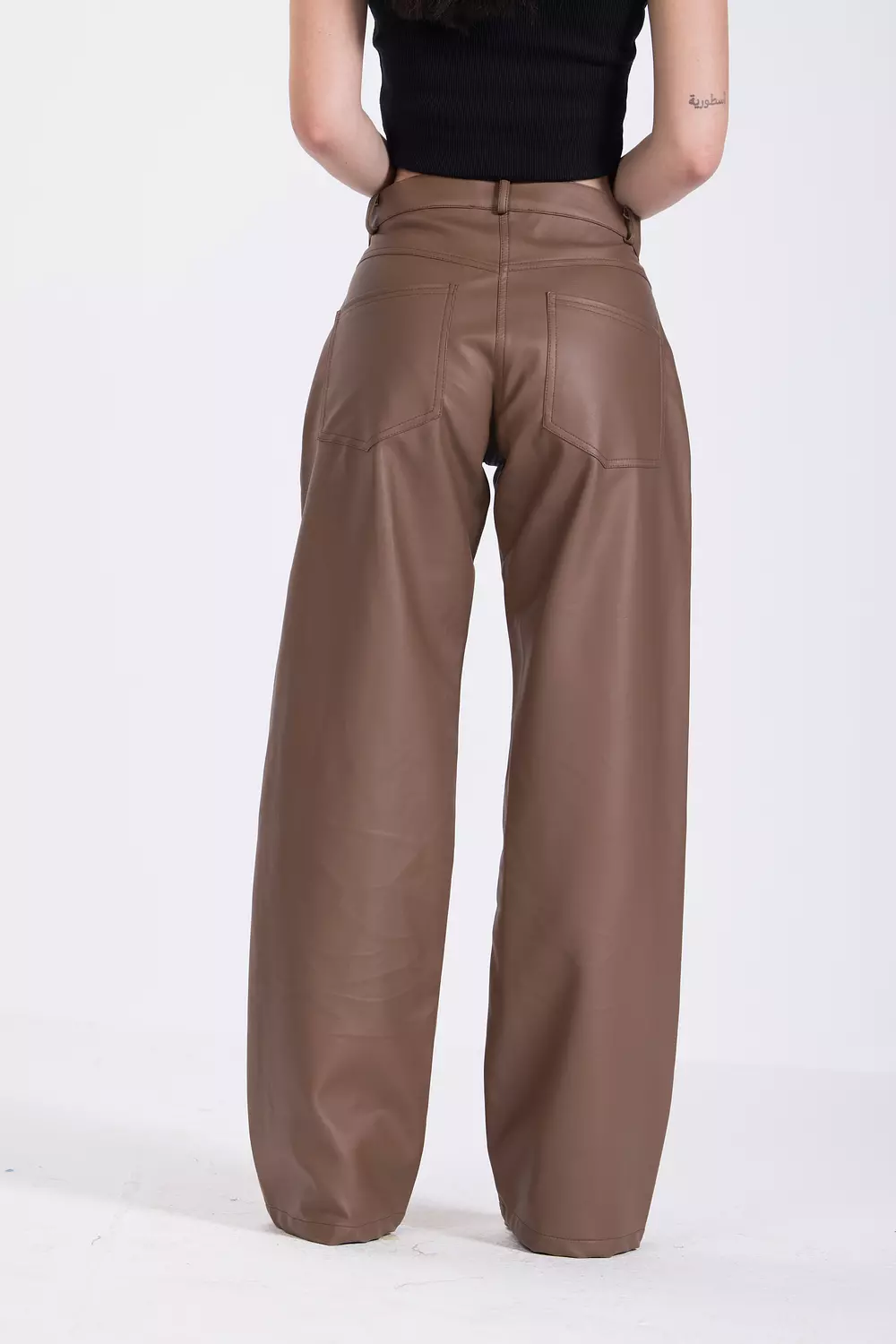 Mocha Leather Pants  3