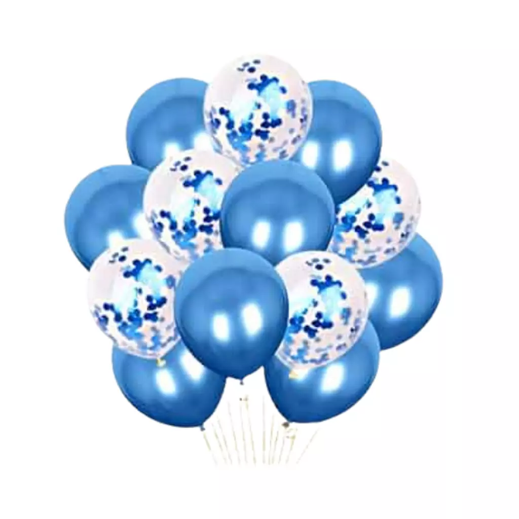 Blue Confetti Balloon Collection