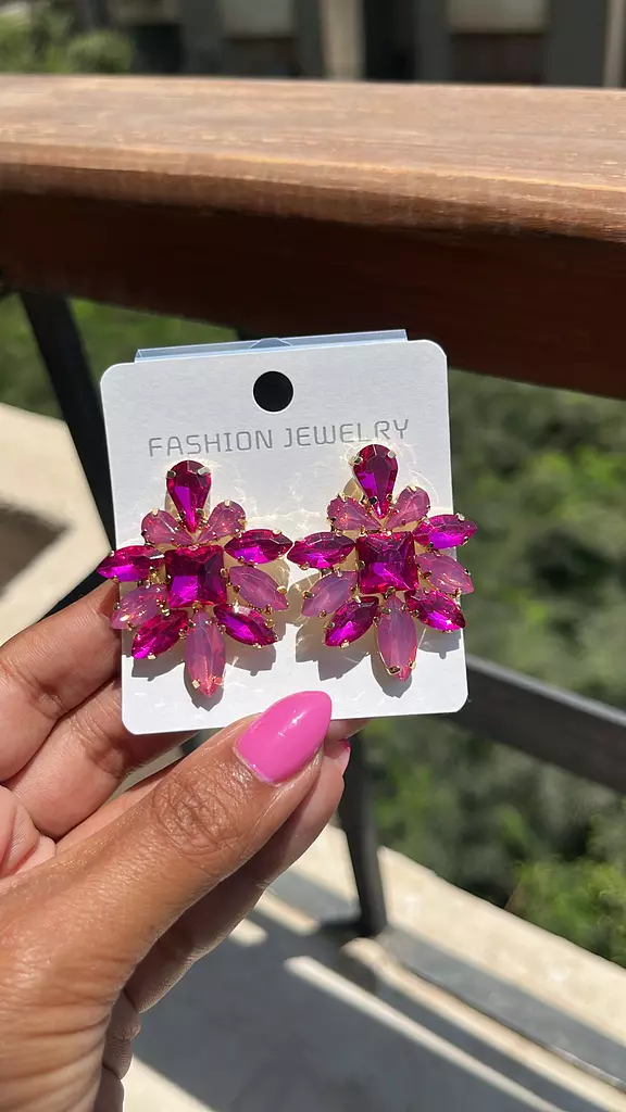 Rhinestone Pinky Earrings 